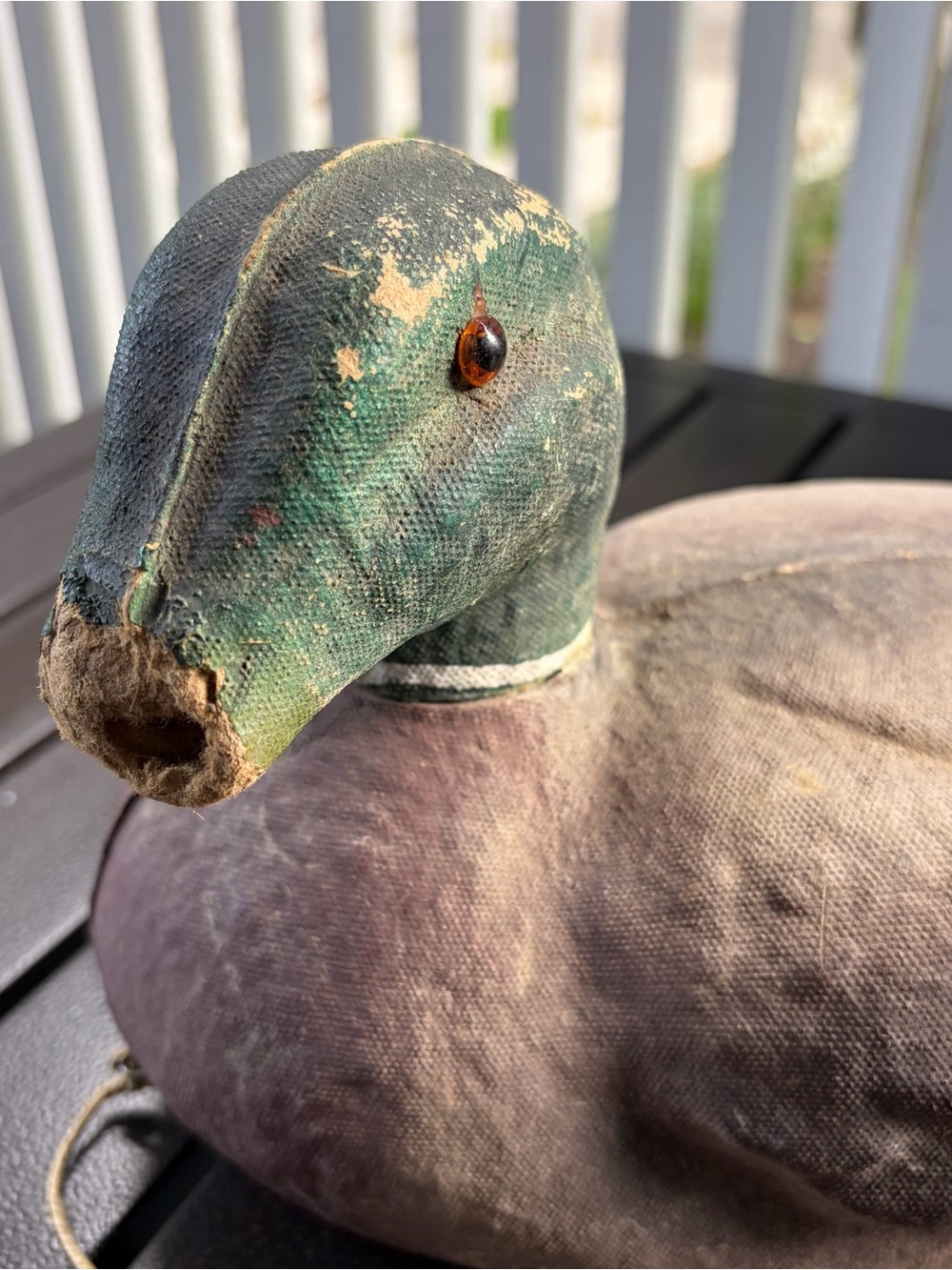 Vtg Victor Veri-Lite Mallard Duck Decoy Mated Pair Glass Eyes Animal Trap Co PA - Picture 3 of 15
